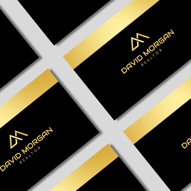 Farbige und goldene Realtor-House-Logos Visitenkarte (Von Creator hochgeladen)