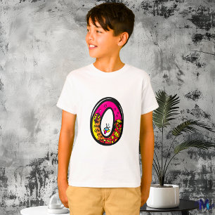 Farbige und lustige Monogramm O Tribal und Doodle T-Shirt
