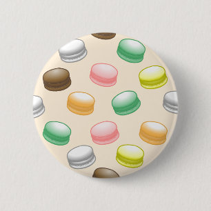Farbige und schöne Macarons Button
