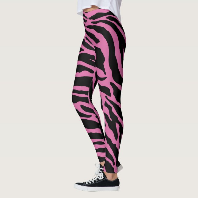 Farbige und schwarze Farbstreifen Leggings (Links)