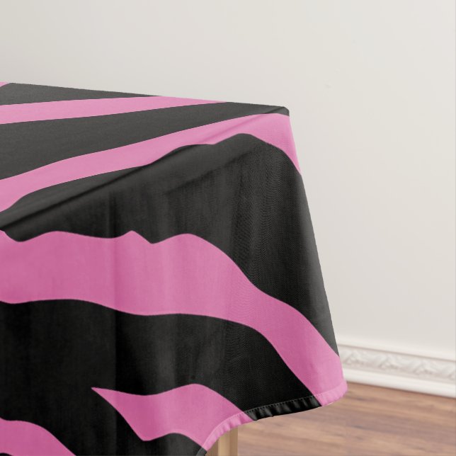Farbige und schwarze Farbstreifen Tischdecke (Beispiel)