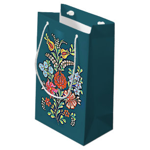 Farbige ungarische Blume Kleine Geschenktasche Geschenktüte