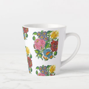 Farbige ungarische Blume Milchtasse