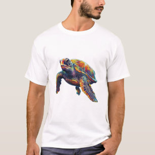 Farbige Unterwasser-Seeschildkröte traumhaft schön T-Shirt