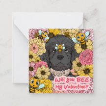 FARBIGE Valentinskarten Klassenzimmer Biene Hund W