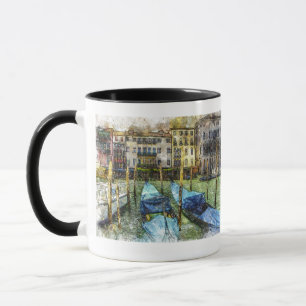 Farbige Venedig Blaue Gondeln Tasse