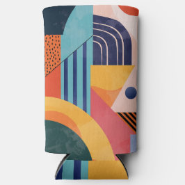 Farbige vertikale abstrakte Linienmuster Selters Dosenkühler