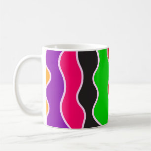 Farbige vertikale Linienführung Kaffeetasse