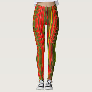 Farbige vertikale Streifen Leggings