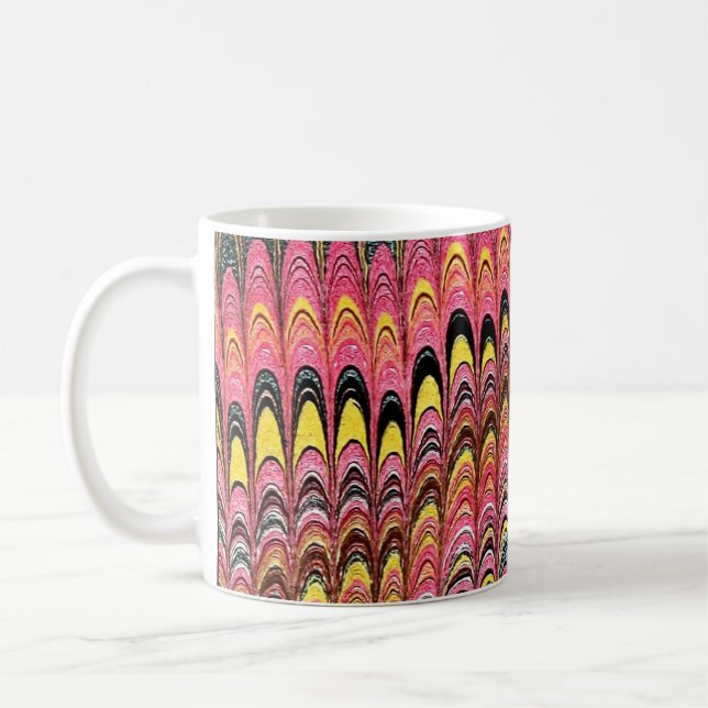 Farbige Viktorianische Papierabdeckung Kaffeetasse (Links)