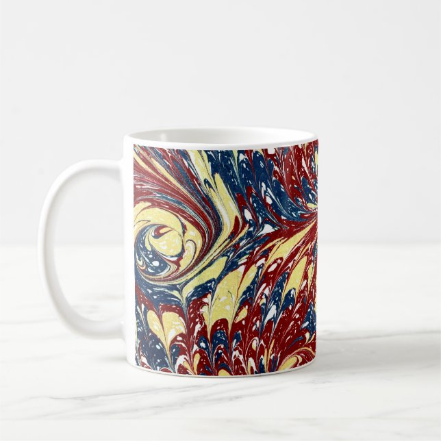 Farbige Viktorianische Papierabdeckung Kaffeetasse (Links)
