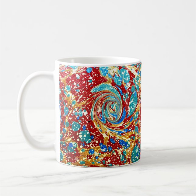 Farbige Viktorianische Papierabdeckung Kaffeetasse (Links)