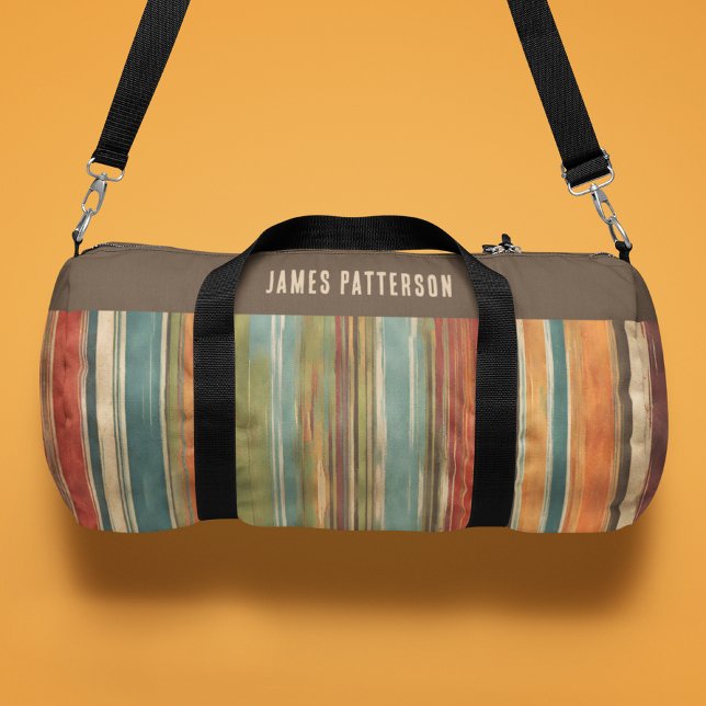 Farbige Vintag gestrichene Streifen Personalisiert Duffle Bag (Von Creator hochgeladen)