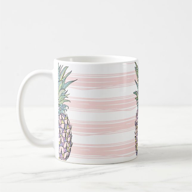 Farbige Vintage Ananas Kaffeetasse (Links)