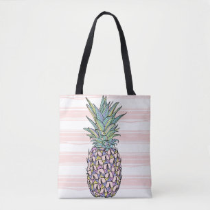 Farbige Vintage Ananas Tasche