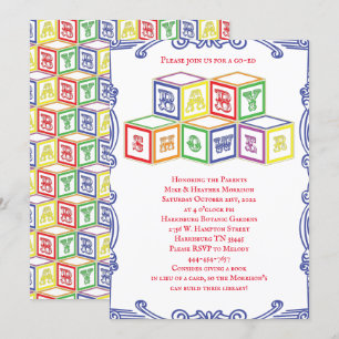 Farbige Vintage Bläschen Kinderdusche Einladung