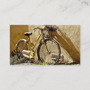 Farbige Vintage-Fahrrad in Gelb Visitenkarte
