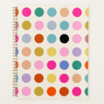 Farbige Vintage geometrische Punkte Planer<br><div class="desc">Farbenfrohe Vintage geometrische Punkte - Retro-Design - cremeweißer Hintergrund und bunte Punkte in Rosa,  Gelb,  Grün,  Blau und Orange.</div>