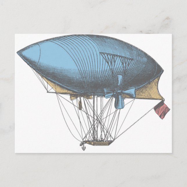 Farbige Vintage Luftfahrt Postkarte (Vorderseite)