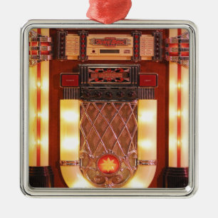 Farbige Vintage-Musikbox Ornament Aus Metall