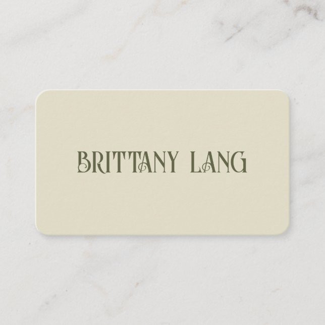 Farbige Vintage Platzkarte (Vorderseite)