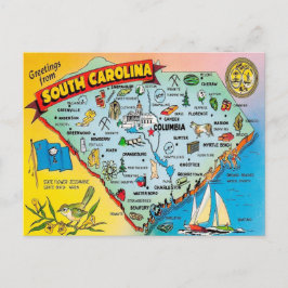 Farbige Vintage-Postkarte von South Carolina Postkarte