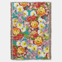 Farbige Vintage Primrosen Blumenfedermuster