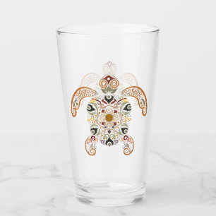 Farbige Vintage-Schildkröten-Gestaltung Glas