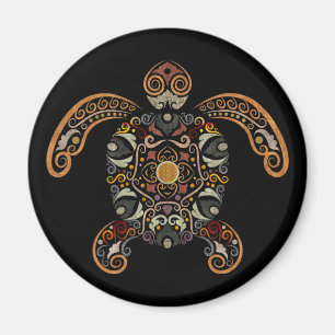Farbige Vintage Schildkrötenkonstruktion Magnet