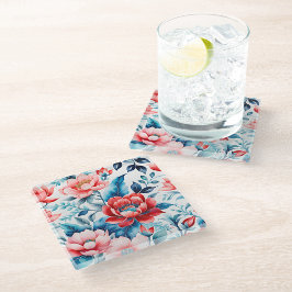 Farbige Vintage Stoffe Art Glas Untersetzer