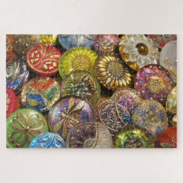 Farbige Vintage tschechische Glass-Nähknöpfe