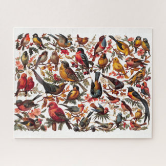 Farbige Vintage-Vogel-Collage