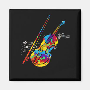 Farbige Violin Player String Instrument Musiker Magnet