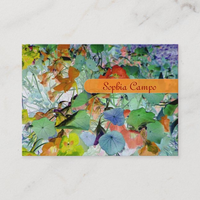 Farbige Visitenkarten-Vorlage im Feld Visitenkarte (Vorderseite)