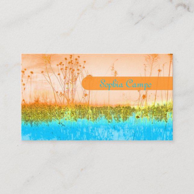 Farbige Visitenkarten-Vorlage Visitenkarte (Vorderseite)