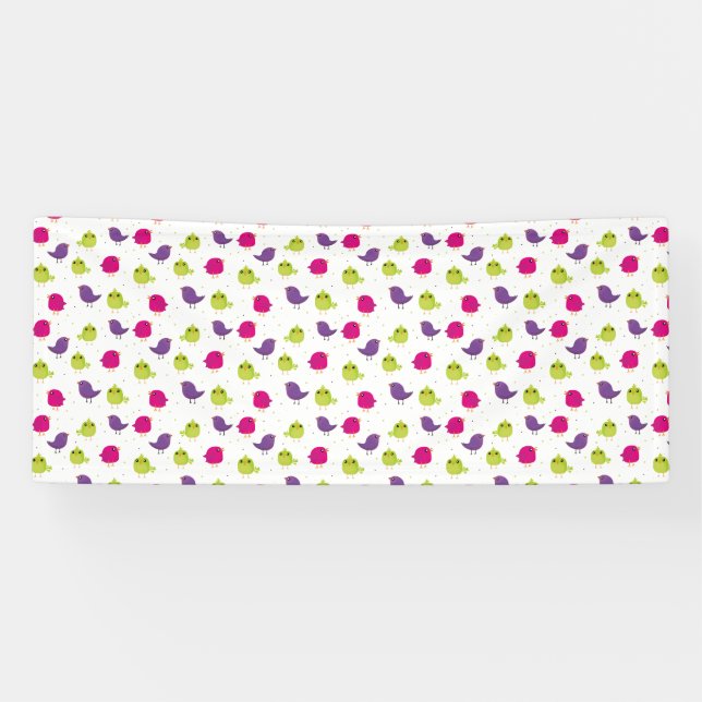 Farbige Vögel Banner (Horizontal)