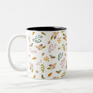 Farbige Vögel Zweifarbige Tasse