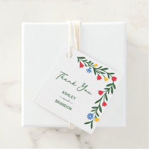 Farbige Volkskunst Skandinavische Hochzeit Danke Geschenkanhänger