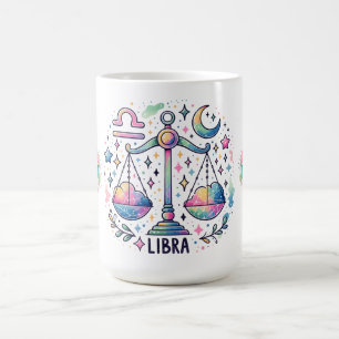 Farbige Waage des Tierkreiszeichens Waage Astrolog Kaffeetasse