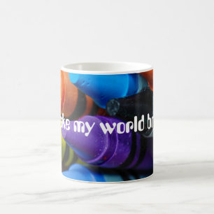 Farbige Wachsmalstifte Kaffeetasse
