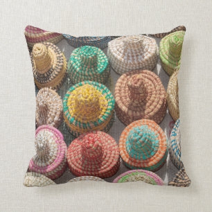 Farbige Waldhütten Kissen