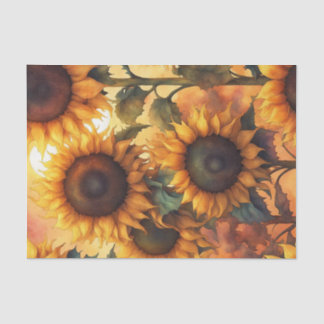 Farbige, warme Sonnenblumen Deko-Papier Seidenpapier