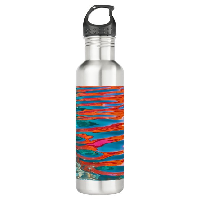 Farbige Wasserarme Edelstahlflasche (Vorderseite)