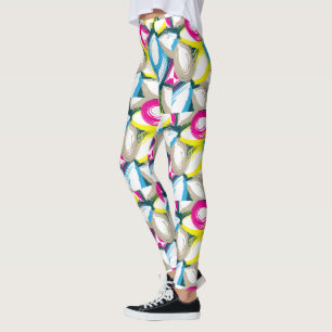 Farbige Wasserfarbe-Floral Leggings