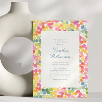 Farbige Wasserfarben-Konfetti-Moderne Babyparty