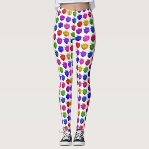 Farbige Wasserfarben-Malflecken oder -Tropfen Leggings