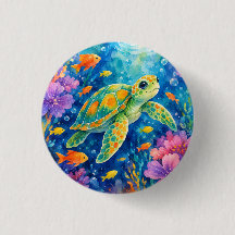 Farbige Wasserfarben-Meereschildkröte