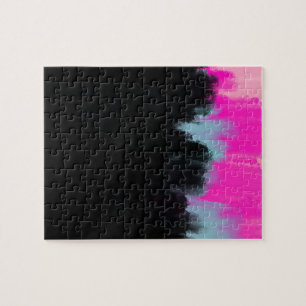 Farbige Wasserfarben-Pinselstriche Neon-Abstrakt