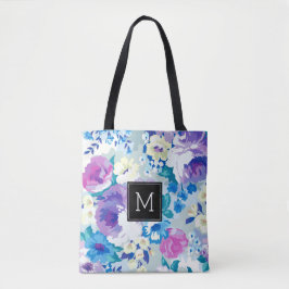 Farbige Wasserfarben Sommerfarben Muster der Blume Tasche