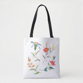 Farbige Wasserfarbenblume Tasche